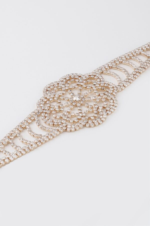 Jeweled Flower Choker Necklace – Sparkling Floral Accent