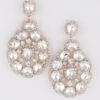 Multi Rhinestone Teardrop Earrings – Faceted Sparkle