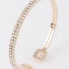 Open Cuff Bracelet with Jeweled Accents – Delicate Sparkle
