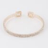 Open Cuff Bracelet with Jeweled Accents – Delicate Sparkle