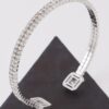 Open Cuff Bracelet with Jeweled Accents – Delicate Sparkle