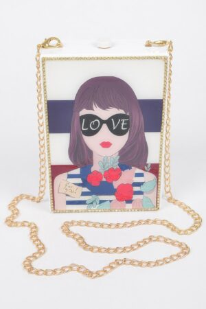 Acrylic Box Clutch – Polished Structured Evening Bag