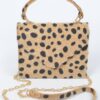Faux Fur Leo Top Handle Clutch – Leopard Texture