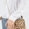 Faux Fur Leo Top Handle Clutch – Leopard Texture