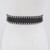 Rhinestone-Trim Multi-Metal Waist Belt for Dresses & Denim