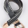 Rhinestone-Trim Multi-Metal Waist Belt for Dresses & Denim