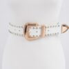 Rhinestone-Trim Multi-Metal Waist Belt for Dresses & Denim