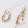 Two-Tone Pearl & Bead Necklace – 16-inch Layered Look