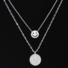 Multi Smiley-Face Charm Necklace – 18″ Chain