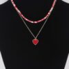 Layered Heart Chain Necklace – Delicate Heart Accents