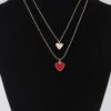 Twin Hearts Pendant Necklace – Double Heart Accent
