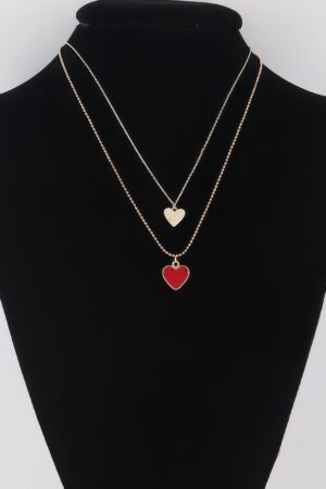 Twin Hearts Pendant Necklace – Double Heart Accent