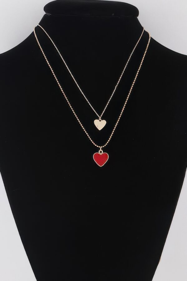 Twin Hearts Pendant Necklace – Double Heart Accent
