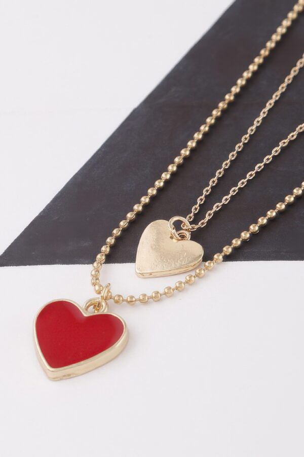Twin Hearts Pendant Necklace – Double Heart Accent