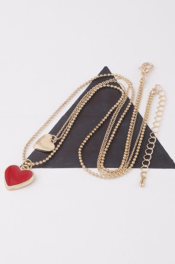 Twin Hearts Pendant Necklace – Double Heart Accent