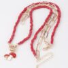 Beaded Mushroom Chain Necklace – Whimsical Pendant