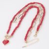 Beaded Heart Chain Necklace – Delicate Bead Accent