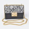 Too Glam Structured Lady Clutch – Mixed Metal Detail