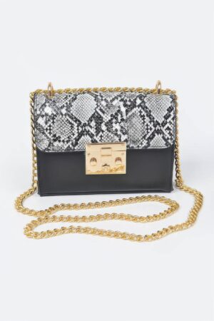 Too Glam Structured Lady Clutch – Mixed Metal Detail