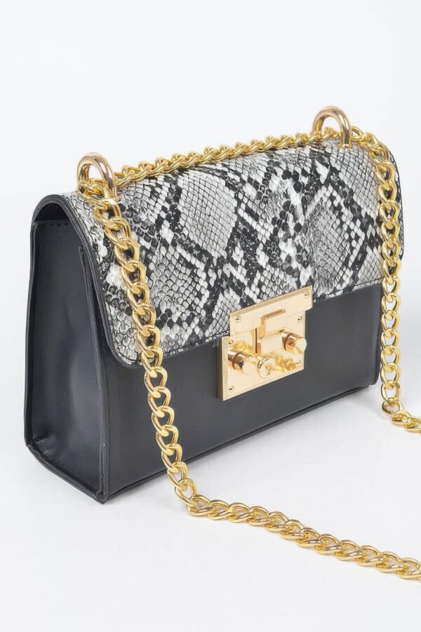 Too Glam Structured Lady Clutch – Mixed Metal Detail