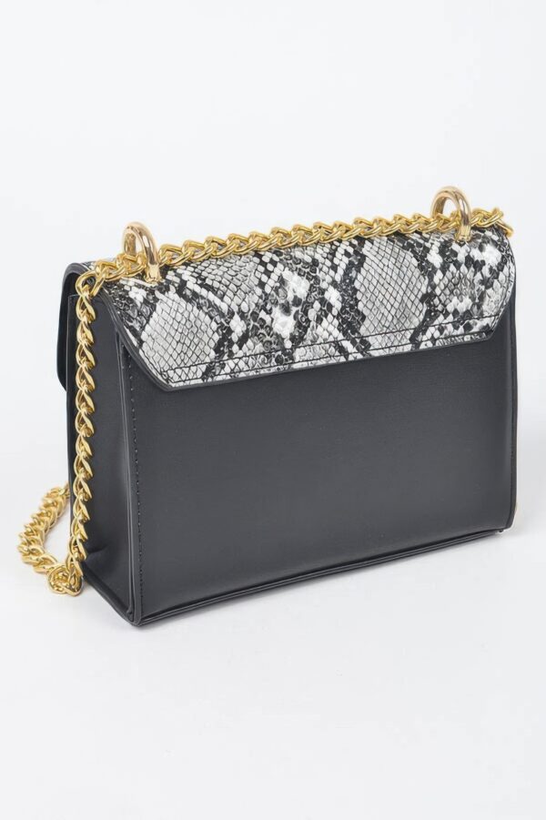 Too Glam Structured Lady Clutch – Mixed Metal Detail