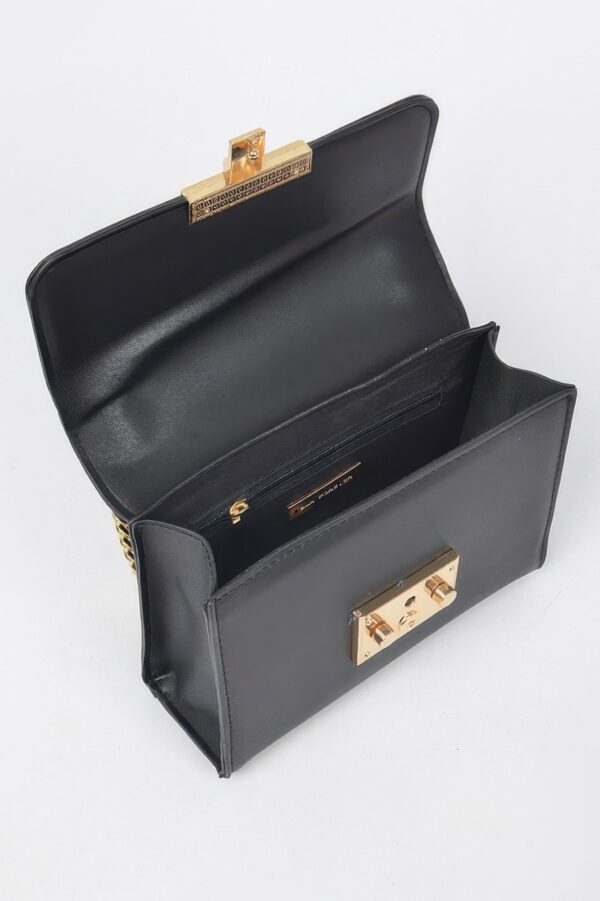 Too Glam Structured Lady Clutch – Mixed Metal Detail