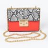 Too Glam Structured Lady Clutch – Mixed Metal Detail