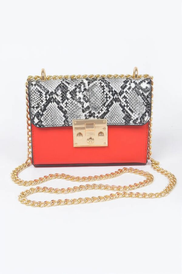 Too Glam Structured Lady Clutch – Mixed Metal Detail