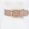 Metal Buckle Waist Belt – 2.25 inch Wide, PU & Iron