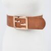Metal Buckle Waist Belt – 2.25 inch Wide, PU & Iron