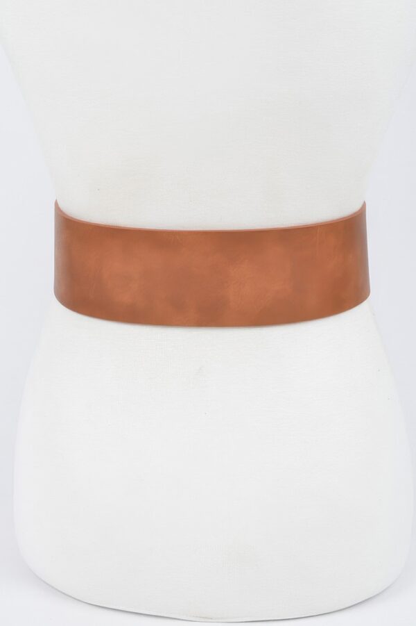 Metal Buckle Waist Belt – 2.25 inch Wide, PU & Iron