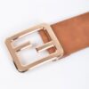 Metal Buckle Waist Belt – 2.25 inch Wide, PU & Iron