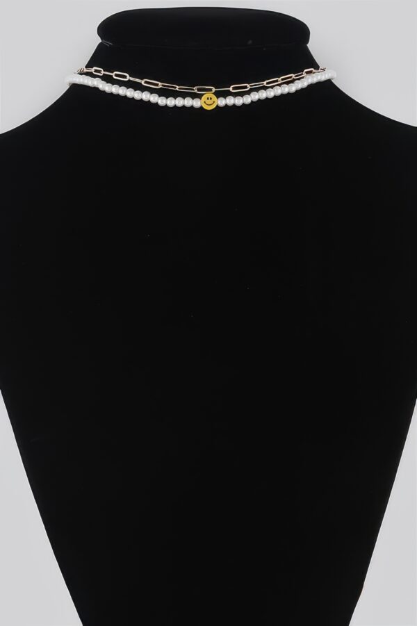 Multi Smiley Face Choker Necklace – Playful Accent