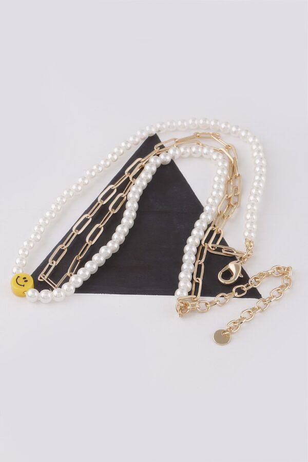 Multi Smiley Face Choker Necklace – Playful Accent