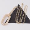 Marbled Oval Pendant Necklace – Subtle Marble Finish