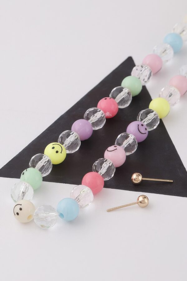Smiley Face Beaded Necklace – Colorful Beads