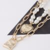Heart N Lock Pendant Necklace – Delicate Heart & Lock
