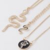 Triple Snake Pendant Necklace – Sculptural Accent