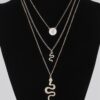 Triple Snake Pendant Necklace – Sculptural Accent