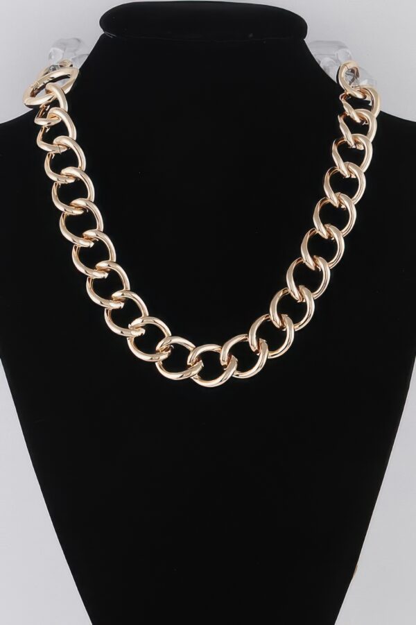 Double Chain Necklace with Clear Accents – Layered Look