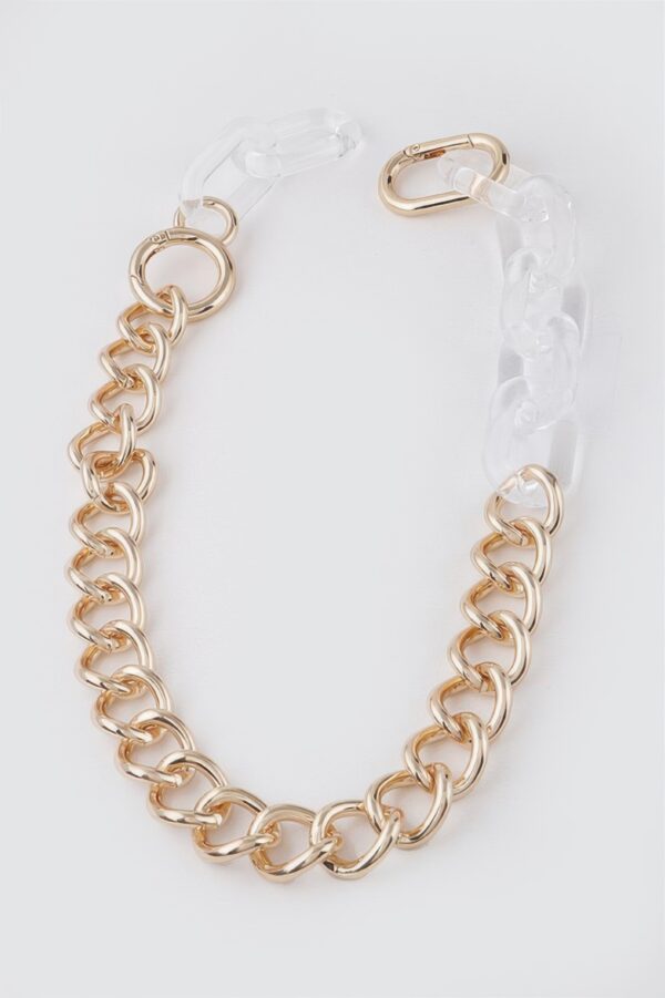 Double Chain Necklace with Clear Accents – Layered Look