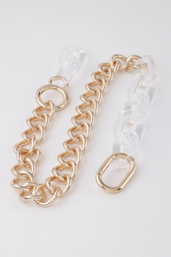Double Chain Necklace with Clear Accents – Layered Look