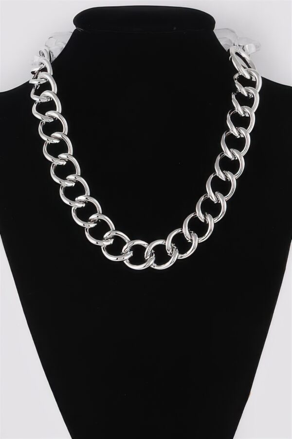 Double Chain Necklace with Clear Accents – Layered Look