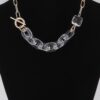 Double Chain Toggle Necklace – Layered Link Accent
