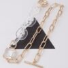 Double Chain Toggle Necklace – Layered Link Accent