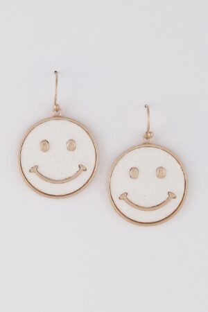 Jeweled Smiley Face Earrings – Sparkling Accent