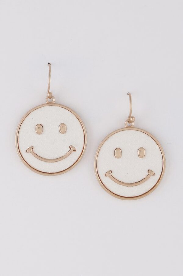 Jeweled Smiley Face Earrings – Sparkling Accent
