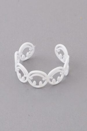 Smiley Face Open Band Ring – Playful Minimalist