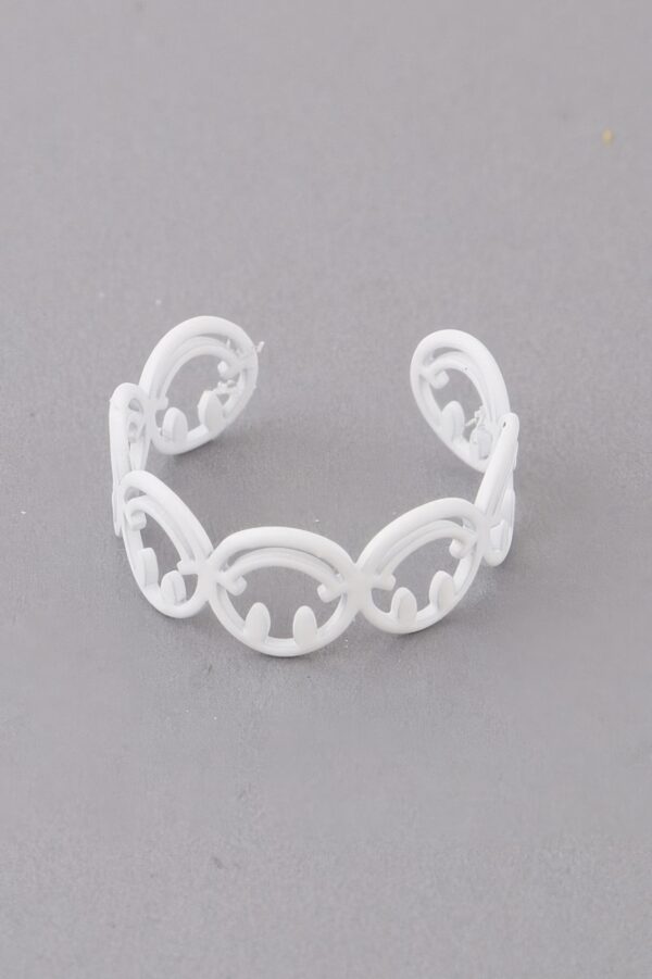 Smiley Face Open Band Ring – Playful Minimalist