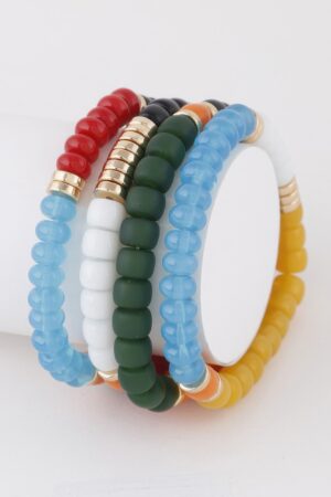 Multi-Color Beaded Stackable Bracelet